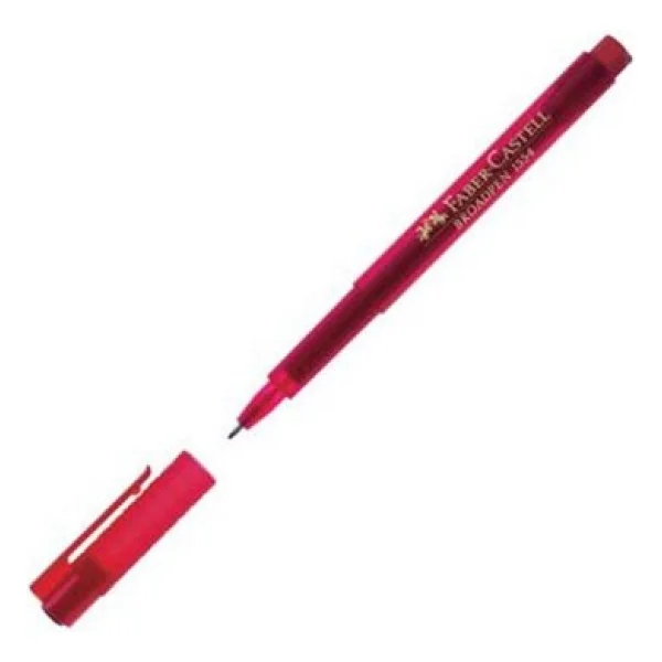 Faber-Castell 1554 Broadpen Kırmızı Keçeli Kalem - Görsel 5