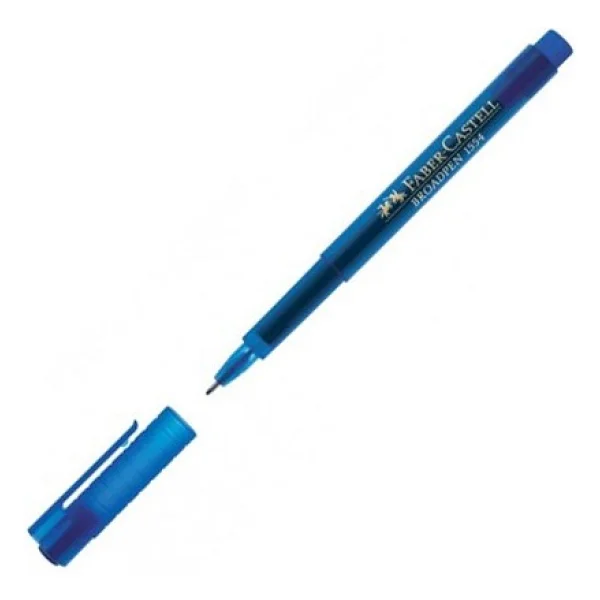 Faber-Castell 1554 Broadpen Mavi Keçeli Kalem - Görsel 2