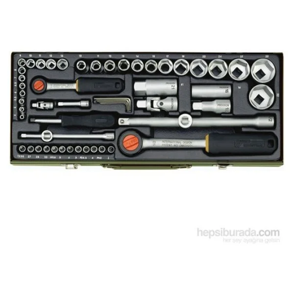 Proxxon 23040 1/4" - 1/2" Cırcır Kollu 56 Parçalı Lokma Ve Bits Takımı - Görsel 2