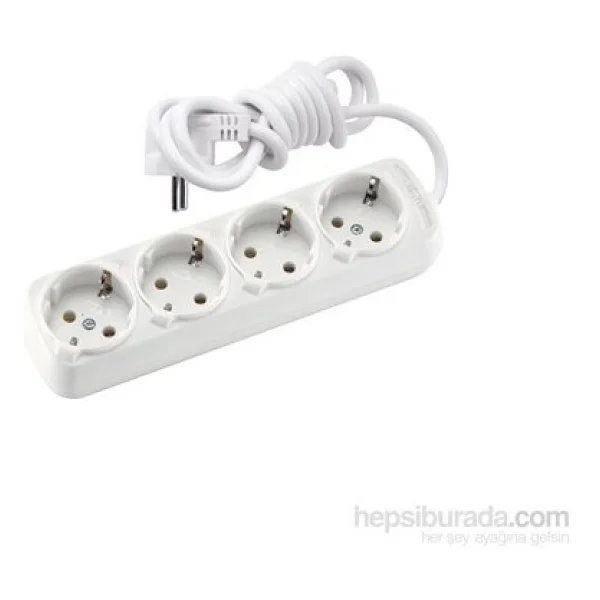 Viko Multi-Let 90113401 Topraklı Beyaz 1 M 4'lü Priz - Görsel 2
