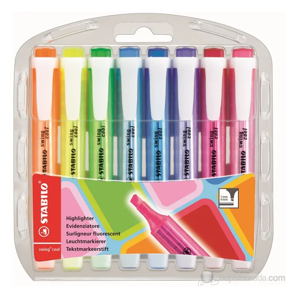 Stabilo Swing Cool 8'li Fosforlu Kalem Seti - Görsel 4