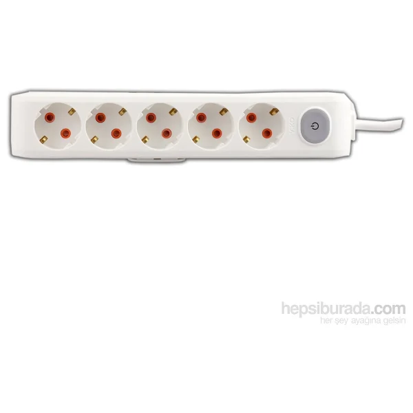 Viko Multi-Let 90117501 Topraklı Anahtarlı Beyaz 1 M 5'li Priz - Görsel 3
