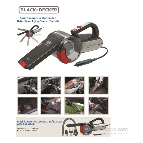 Black+Decker Pv1200av 12 V Araç Süpürgesi - Görsel 10