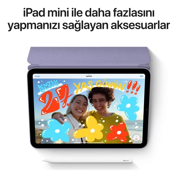 iPad Mini 6. Nesil Wi-Fi 64 GB 8.3" Mk7r3tu/A Mor Tablet - Görsel 6