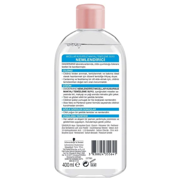 Diadermine Micellar Nemlendirici 400 Ml Makyaj Temizleme Suyu - Görsel 3