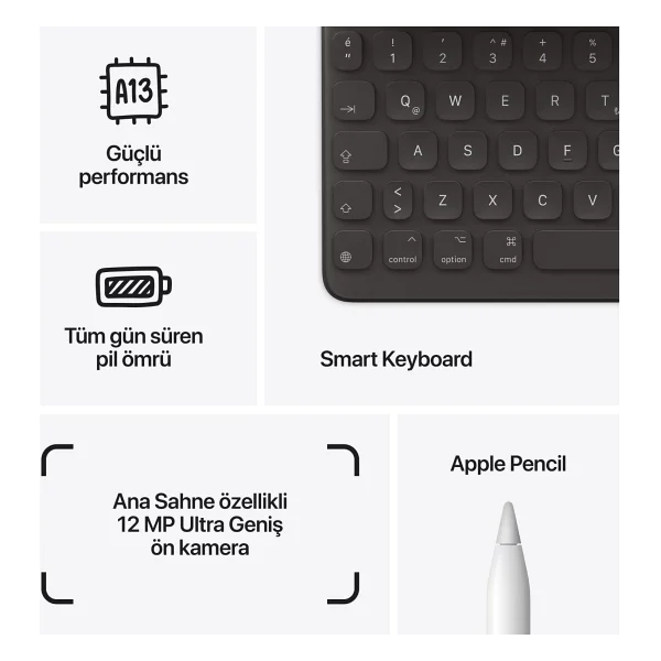 iPad 9. Nesil Wi-Fi 256 GB 10.2" Mk2n3tu/A Uzay Grisi Tablet - Görsel 8
