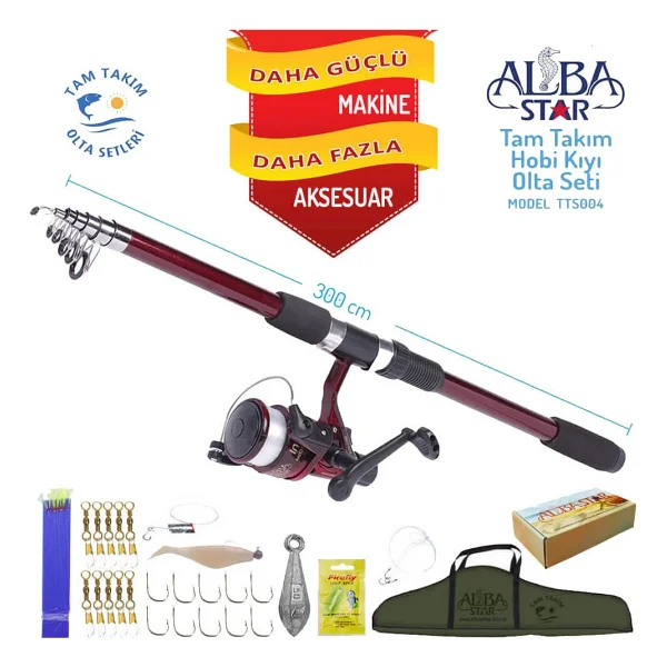 Alba Star Tts004 Tam Takım Hobi Kıyı Olta Seti - Görsel 7