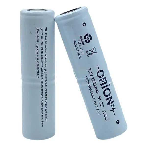 Orion 2.4v Ni-CD Sc 2200mah Şarj Edilebilir Pil - Görsel 2