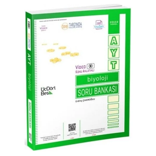 Üçdörtbeş Yayınları Ayt Biyoloji Konu Özetli Soru Bankası - Görsel 2