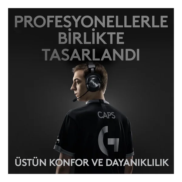 Logitech G Pro X Wireless Lightspeed 7.1 Kablosuz Kulak Üstü Oyuncu Kulaklığı - Görsel 2