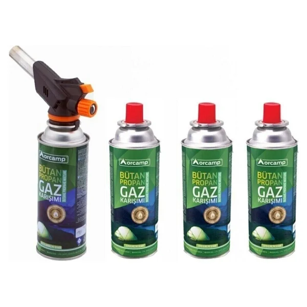 Orcamp Cx-500-227 4'lü Gaz Kartuşlu Çakmaklı Pürmüz - Görsel 2