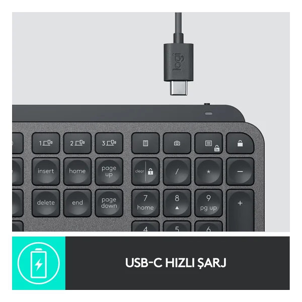 Logitech Mx Keys 920-010087 Q Kablosuz Klavye - Görsel 8