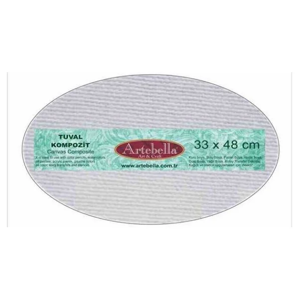 Artebella Preslenmiş Tuval Kompozit Elips 33x48cm - Görsel 3