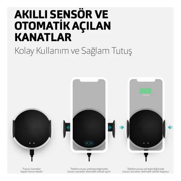 Ttec Aircharger Drive 2ks15 Kablosuz Hızlı Şarj Telefon Tutucu - Görsel 5