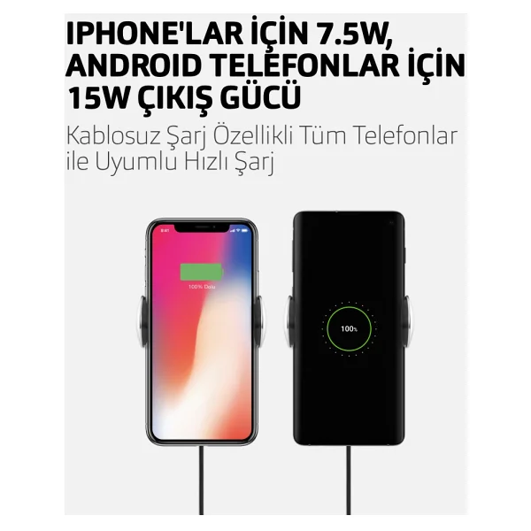 Ttec Aircharger Drive 2ks15 Kablosuz Hızlı Şarj Telefon Tutucu - Görsel 4