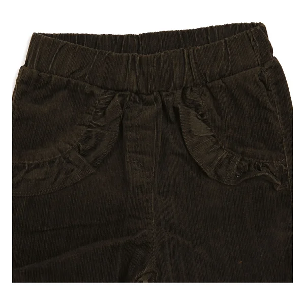 Hellobaby Basic Kız Bebek Kadife Pantolon - Haki - 6 Ay - Görsel 2