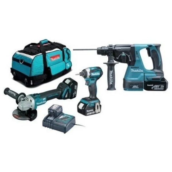 Makita Dlx3070tx 18 V 5.0 Ah 3'lü Akülü Kombine Set - Görsel 3