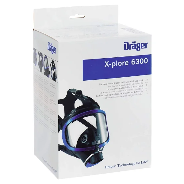 Drager X-Plore 6300 Tam Yüz Gaz Maskesi Mavi Renk X 5 Adet - Görsel 3