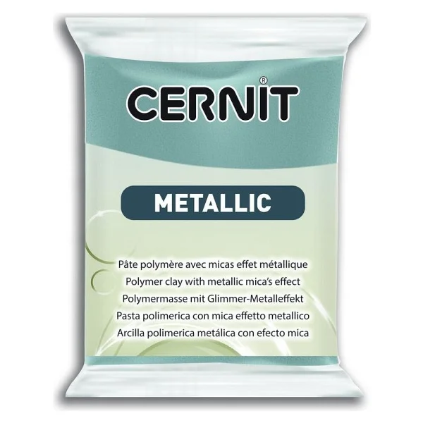 Cernit Metallic Polimer Kil 054 Turquoıse Gold - Görsel 5