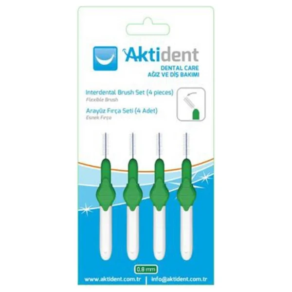 Aktident Yeşil 0.8 mm 4'lü Arayüz Fırçası - Görsel 6