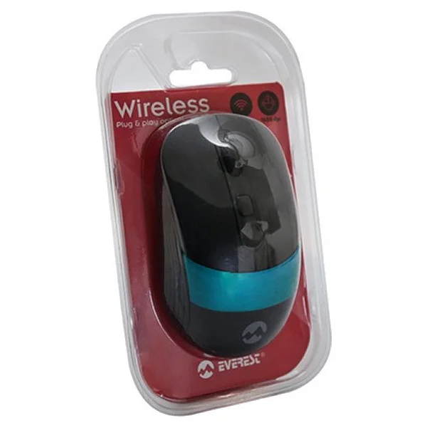 Everest Sm-18 Siyah-Mavi Optik Kablosuz Mouse - Görsel 5