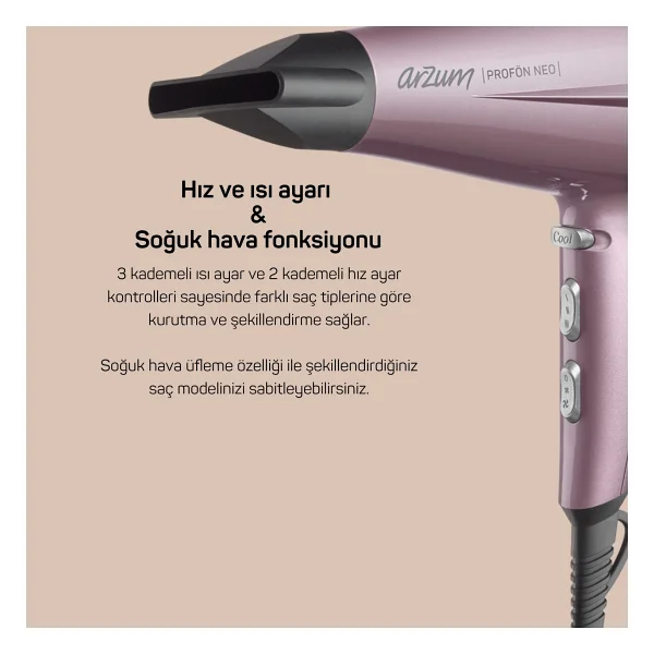 Arzum Ar5049 Profön Neo Profesyonel Dreamline 2300 W Saç Kurutma Makinesi - Görsel 4