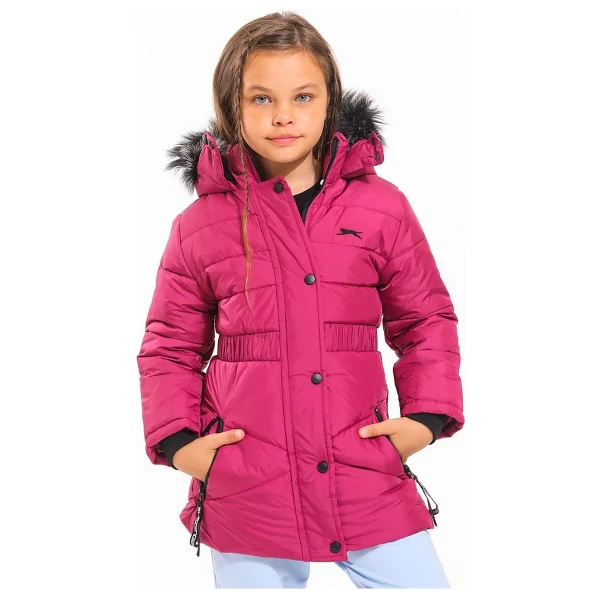 Slazenger Candy Kapüşonlu Siyah Çocuk Şişme Mont - Görsel 8