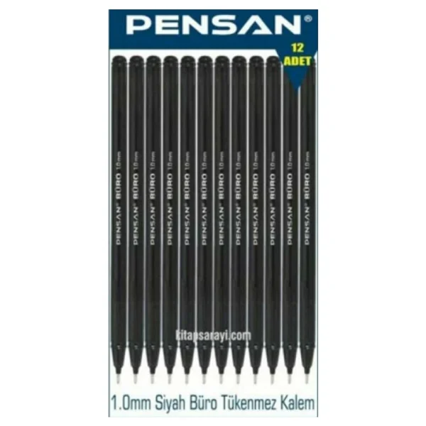 Pensan Tükenmez Kalem 2270 Büro 1.0 mm 12'li Siyah - Görsel 2