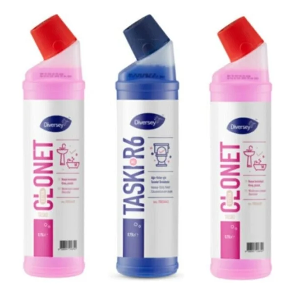 Diversey Taski Clonet Extra 750 Ml 2'li + Room Care R6 Tuvalet Temizleyici 750 Ml 2'li - Görsel 6