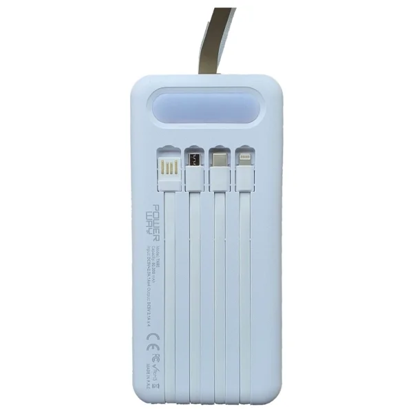 Powerway Tx80 80000 mAh Fenerli Şarj Göstergeli Taşınabilir Powerbank Siyah - Görsel 7