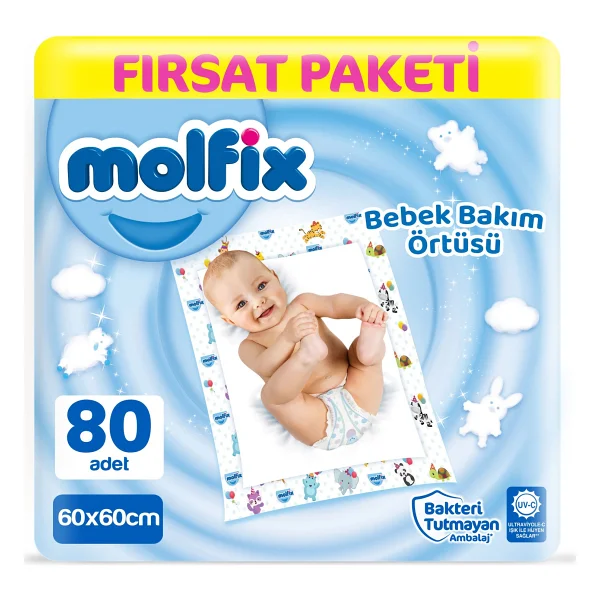 Molfix 10'lu 8 Paket Bebek Bakım Örtüsü - Görsel 4