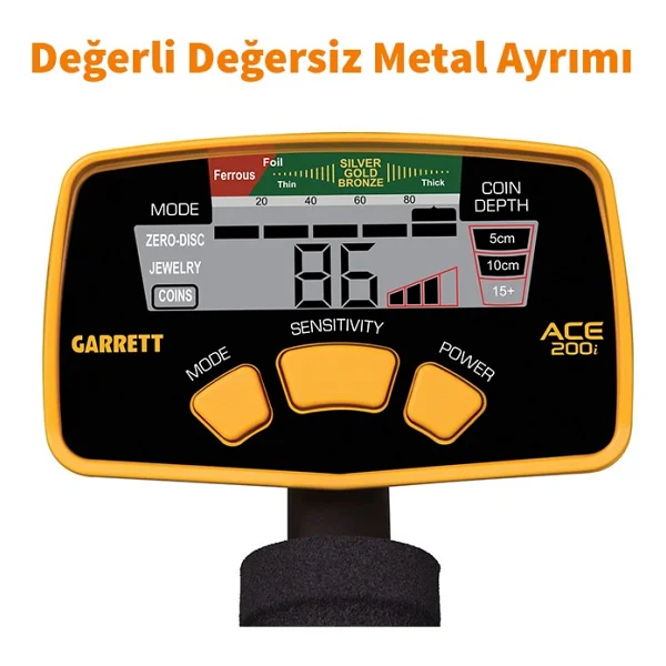 Garrett Ace 200i Metal Dedektörü - Görsel 2