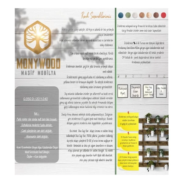 Monywood Masif Ahşap Salıncak Mbhç682 - Görsel 3
