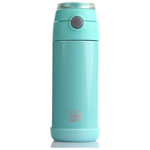 Baby Plus 350 Ml Paslanmaz Çelik Sızdırmaz Tek Tuşla Açılan Bpa Pvc Fitalatsız Çocuk Matara 3+ Yaş - Görsel 4