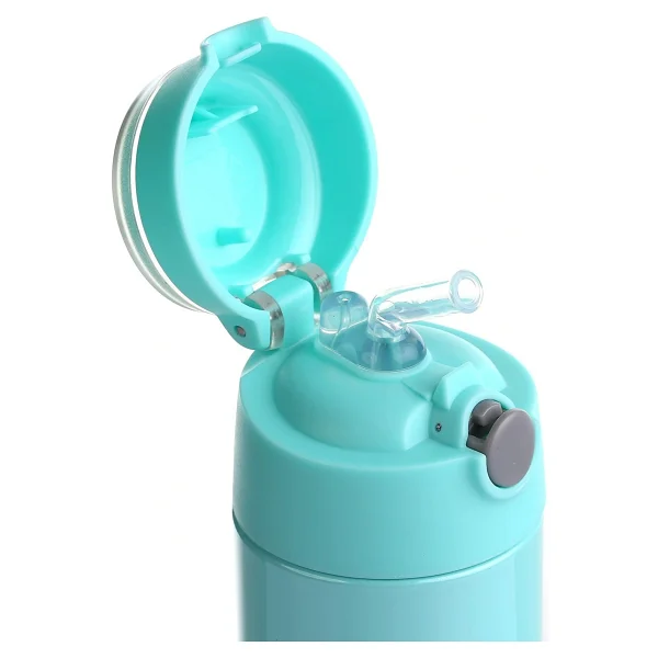 Baby Plus 350 Ml Paslanmaz Çelik Sızdırmaz Tek Tuşla Açılan Bpa Pvc Fitalatsız Çocuk Matara 3+ Yaş - Görsel 3