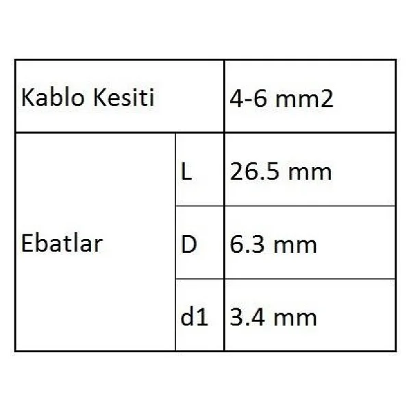 Gby256 Ek Muf İzoleli Kablo Ucu 100 Adet - Görsel 3