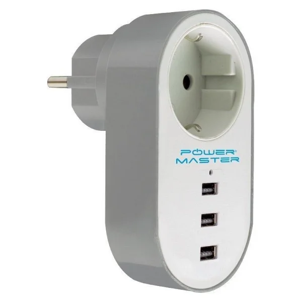 Powermaster 3xusb Tekli Termal Akım Korumalı Priz 10a-2500w - Beyaz - Görsel 2