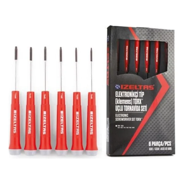 İzeltaş 4530001006 6 Parça Torx Elektronikçi Klemens Tornavida Seti - Görsel 2
