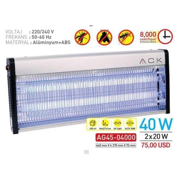 Ack Sinek Ve Haşere Öldürücü 2x20w - Görsel 3