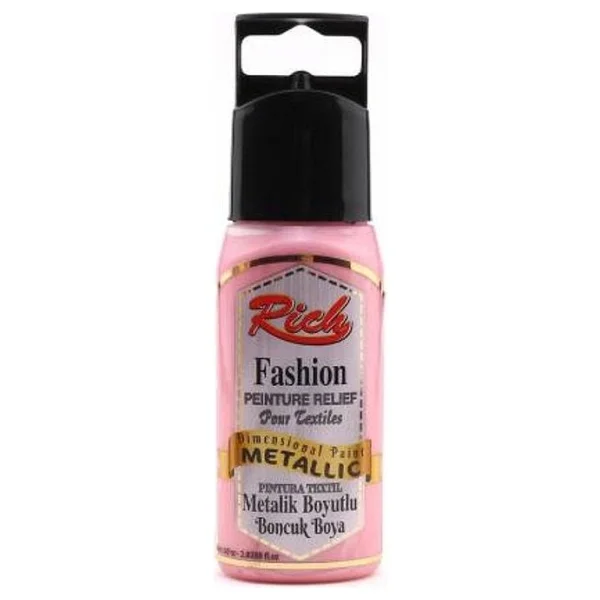 Rich Boyutlu Boncuk Boya 60 Ml. 004 Opak Pembe - Görsel 4