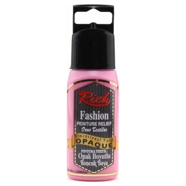 Rich Boyutlu Boncuk Boya 60 Ml. 004 Opak Pembe - Görsel 7