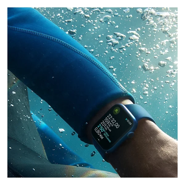 Apple Watch Series 7 GPS 41mm Yeşil Alüminyum Kasa Ve Spor Kordon Akıllı Saat - Görsel 4