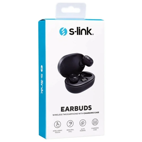 S-Link Sl-Tws05 TWS Kulak İçi Mikrofonlu Bluetooth Kulaklık Siyah - Görsel 3