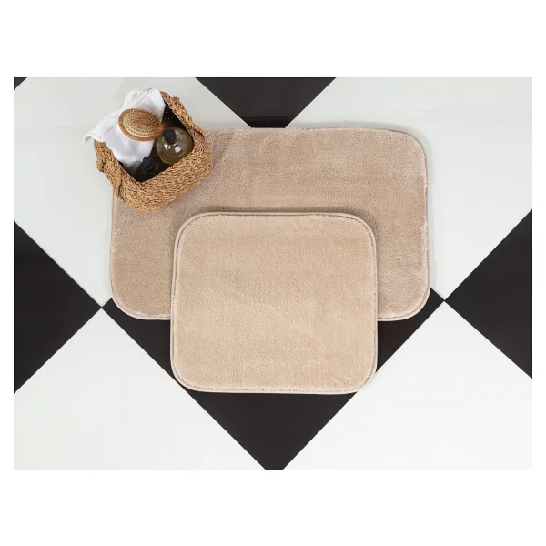 Madame Coco Carol 2'li Banyo Paspası - Vizon - 50x80 Cm - 110 - Görsel 6
