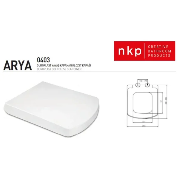 Nkp Arya Duroplast Yavaş Kapanır Klozet Kapağı 0403 - Görsel 3