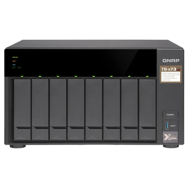 Qnap Ts-873a 8 GB 10 Yuvalı 250 TB Destekli Nas Depolama Ünitesi - Görsel 2