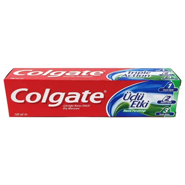 Colgate Üçlü Etki Beyazlatıcı 100 Ml 12 Adet Florürlü Diş Macunu - Görsel 2