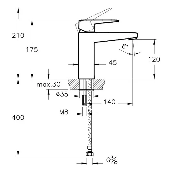 Artema Root Square A4273123 Altın Lavabo Bataryası - Görsel 2