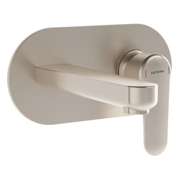 Artema Root Round A4272134 Nikel Ankastre Lavabo Bataryası - Görsel 2