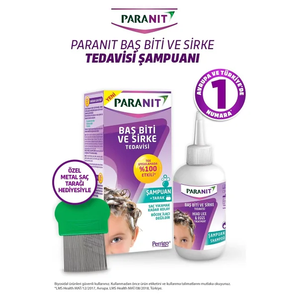 Paranit Baş Biti Ve Sirke Tedavisi 100 Ml Bit Şampuanı - Görsel 6